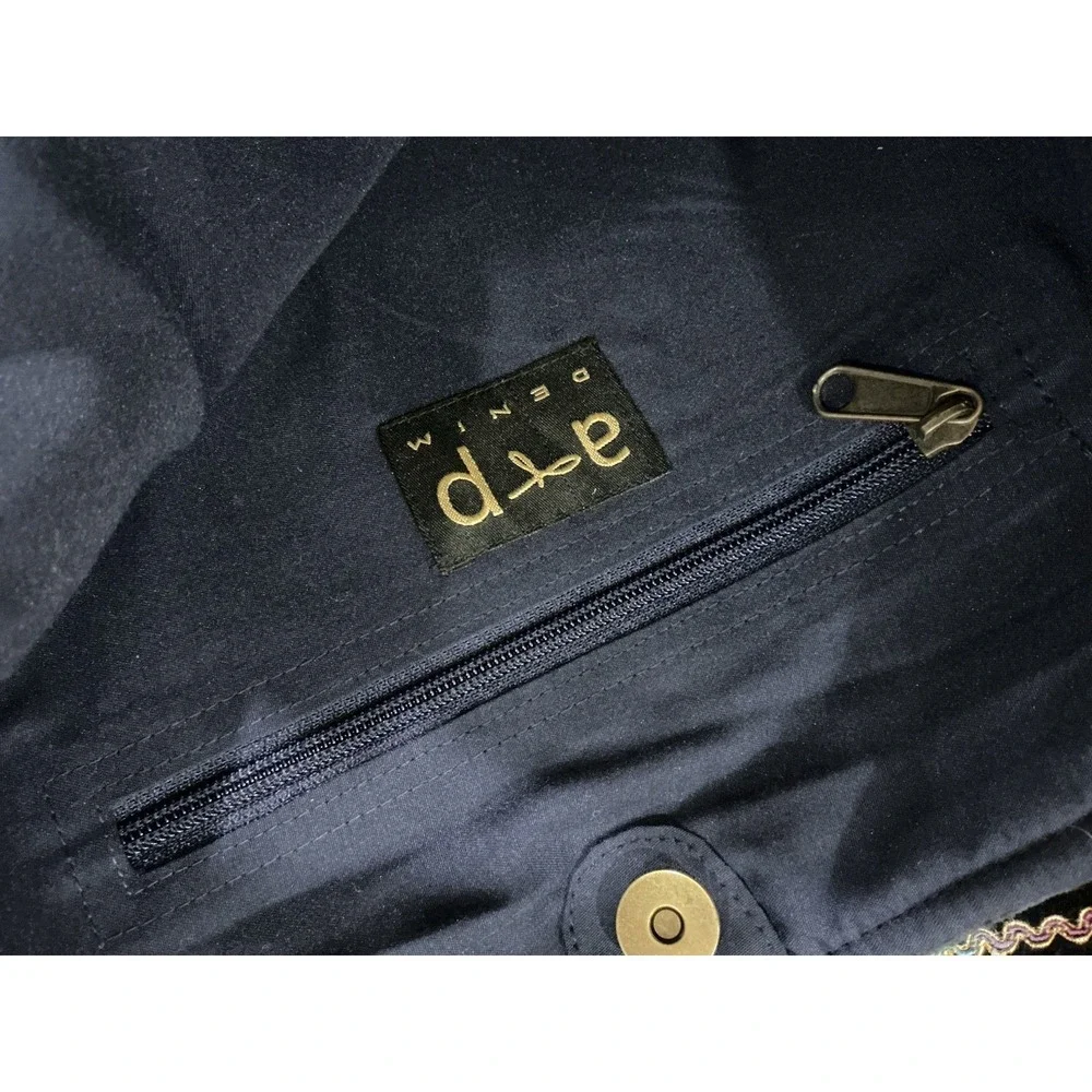 A&P Denim La Jolla‎ Tote Navy Blue Velvet